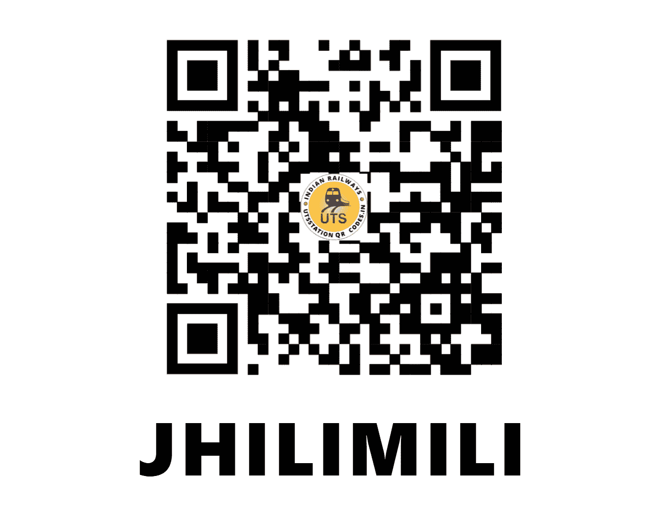 UTS QR Code for JHILIMILI - JLY (SB - MADHYA PRADESH)